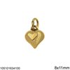 Silvcer 925 Pendant Double Heart 9mm