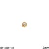 Silver 925 Round Pendant with Zircon 3-6mm