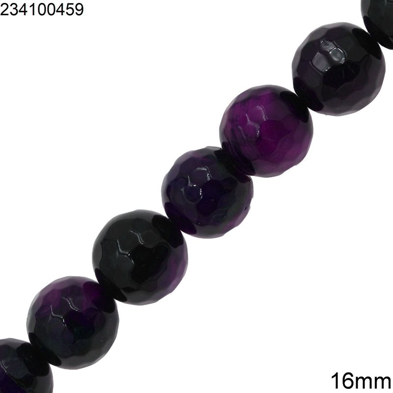 Jade Round Faceted Amethyst Beads 16mm
