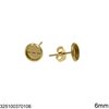 Stainless Steel Earstud with Round Cup 6-20mm