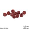Glass Pony Beads 9x6mm with Hole 2.5mm