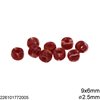Glass Pony Beads 9x6mm with Hole 2.5mm
