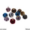 Furry Bead and Pendant Animal Print 14mm