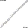 Shell Pearl Oval Rise Beads Pearl Coated 3x5mm