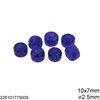 Glass Pony Beads 10x7mm with Hole 2.5mm
