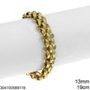 Stainless Steel Chain of Semicircle Links and Oval Rings 13mm