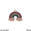Silver 925 Pendant Rainbow with Zircon 15mm