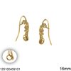 Silver 925 Hook Earrings with Various Designs with Hoop 13-20mm