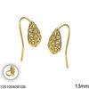 Silver 925 Hook Earrings with Various Designs with Hoop 13-20mm