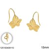 Silver 925 Hook Earrings with Various Designs with Hoop 13-20mm