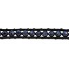 Βραχιόλι Δέρμα με Χάνδρα Γυάλινη Ταγιέ 4mm, 16cm