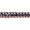 Βραχιόλι Δέρμα με Χάνδρα Γυάλινη Ταγιέ 4mm, 16cm