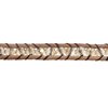 Βραχιόλι Δέρμα με Χάνδρα Γυάλινη Ταγιέ 4mm, 34cm
