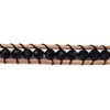 Βραχιόλι Δέρμα με Χάνδρα Γυάλινη Ταγιέ 4mm, 34cm