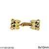 Silver 925 Clasp with Hoops 8x10mm