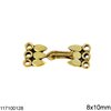 Silver 925 Clasp with Hoops 8x10mm