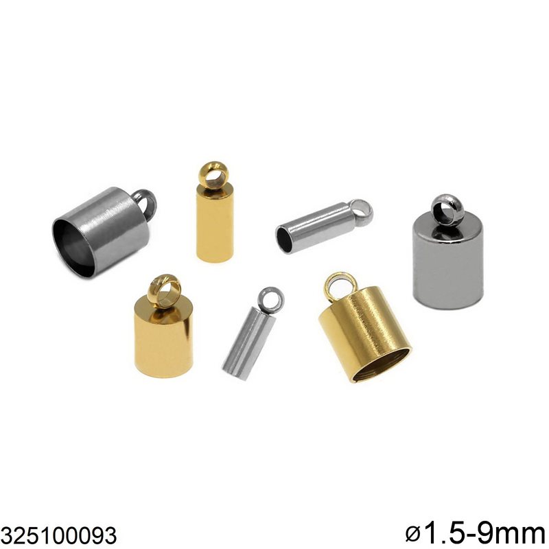 Καπελάκι Ατσάλινο με Κρίκο και Τρύπα 1.5-9mm