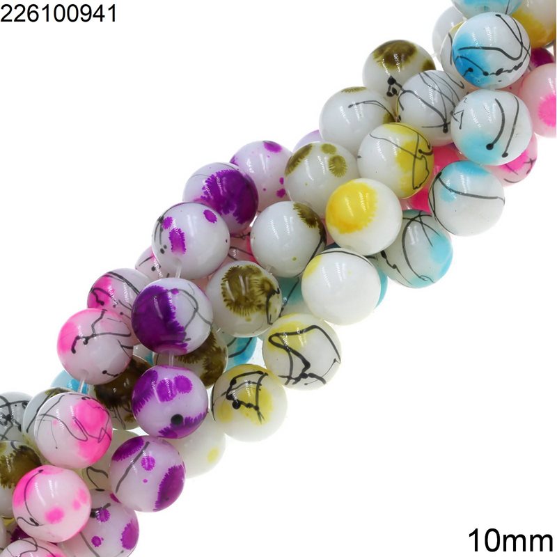 Glass Round Bead 10mm