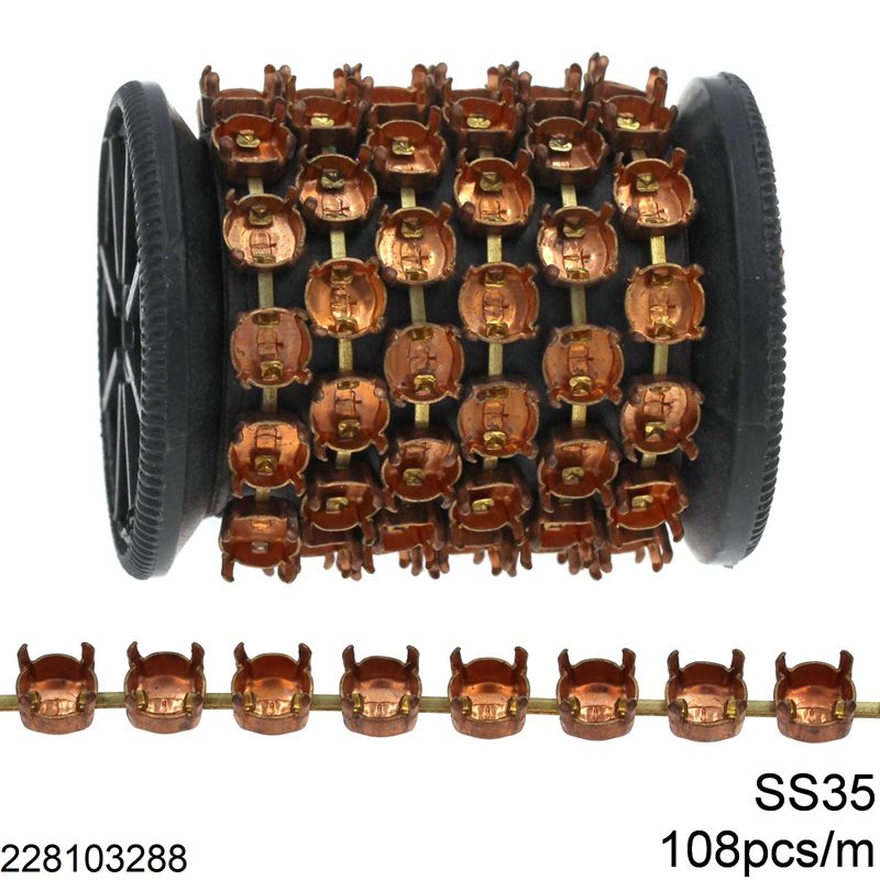 Brass Cup Chain SS35, 108pcs/m