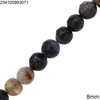Jade Faceted Round Beads 8mm