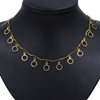 Stainless Steel Chain Curved Bar 15.5x1mm with Hanging Hoop 8.5mm