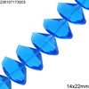 Glass Polygonal Beads 14x22mm