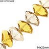 Glass Polygonal Beads 14x22mm