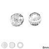 Crystal Ball Stone Cut Corner Cube 8mm 4869
