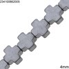 Χάνδρες Αιματίτης Σταυρός 4mm