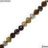 Agate Faceted Coffee Beads 2mm, Brown