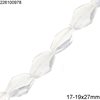 Glass Polygonal Beads 17-19x27mm