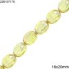 Glass Oval Faceted Beads 16x20mm