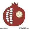 2025 Wooden Lucky Charm Pomegranate 97.5x89.5mm