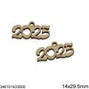 2025 Wooden Lucky Charm "2025" 14x29.5mm