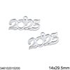 2025 Plexiglass New Years Lucky Charm "2025" 14x29.5mm