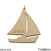 Γούρι Ξύλινο Καράβι "2025" 71x59mm