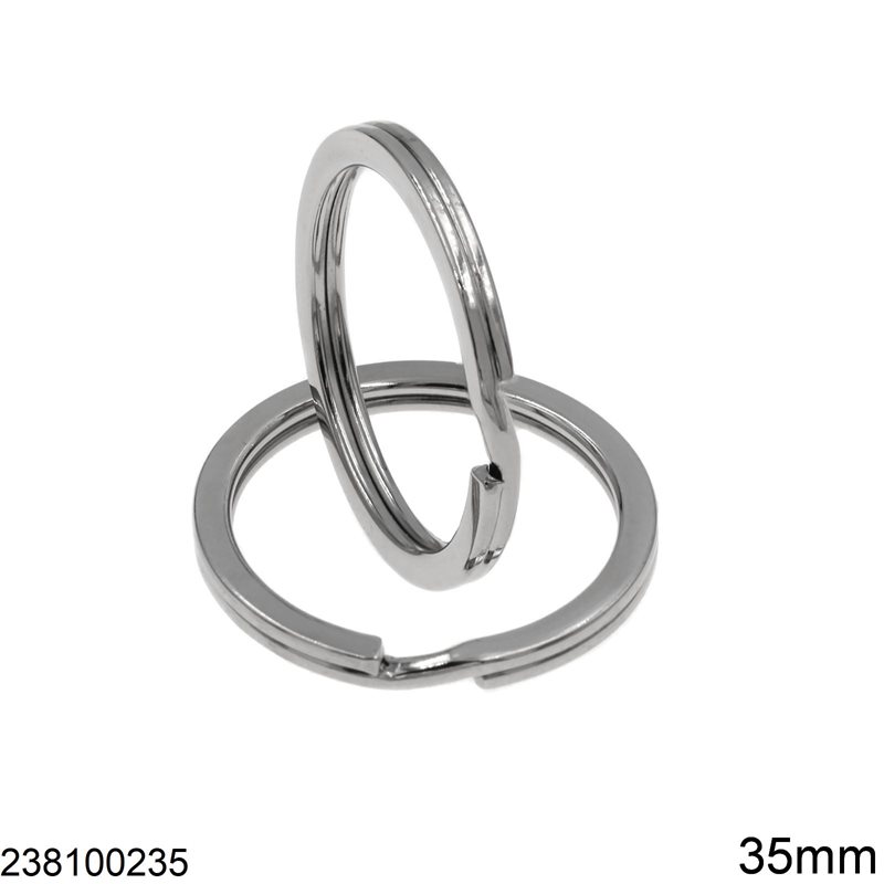 Iron Split Ring Flat Wire 35x3x3mm
