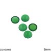 Semi Precious Green Agate Cabochon Round Stone 8mm