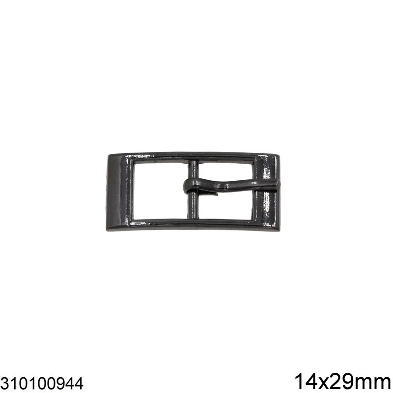 Διακοσμητική Αγκράφα Χυτή 14x29mm, Μαύρο Νίκελ χρώμα