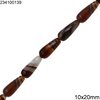 Agate Coffee Beads 10x20mm