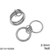Stainless Steel Rings 2-3mm Connected with Jump Rings