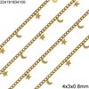 Stainless Steel Gourmette Chain 4x3x0.8mm with Soldered Part