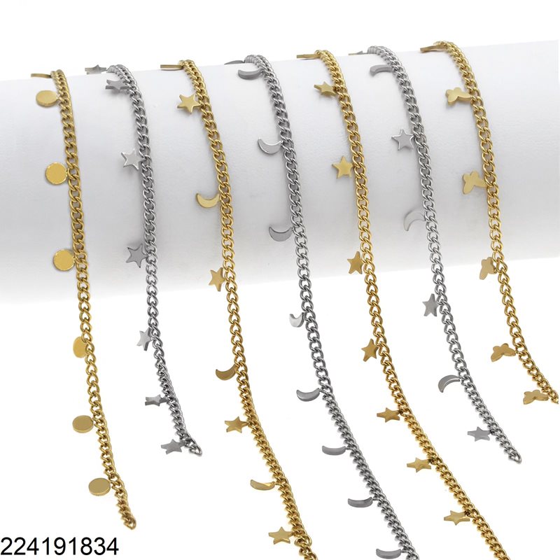 Stainless Steel Gourmette Chain 4x3x0.8mm with Soldered Part