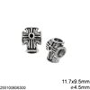 Casting Cross Bead 11.7x9.5mm with Double Hole 4.5mm
