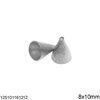 Silver 925 Textured Cap Funnel 17mm