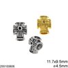 Casting Cross Bead 11.7x9.5mm with Double Hole 4.5mm