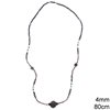 Necklace with Semi Precious Stones 80cm
