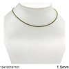 Silver 925 Necklace Riviera with Zircon 1.5mm