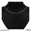 Silver 925 Necklace Riviera with Zircon 1.5mm
