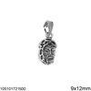 Silver 925 Pendant Jesus Face 9x12mm